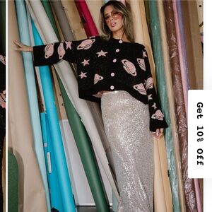 Dressed in LALA Black and Pink Planet Sweater